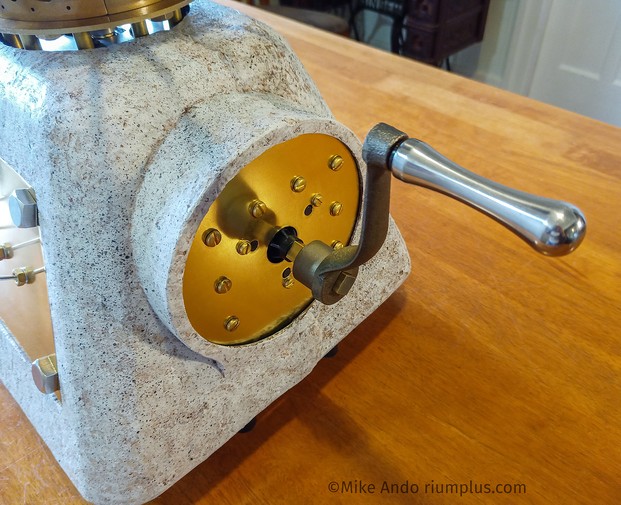 Andotrope stainless steel & brass cast iron handle