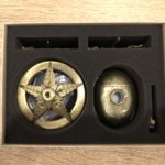 Myst 25th Anniversary Inkwell components in their foam packaging