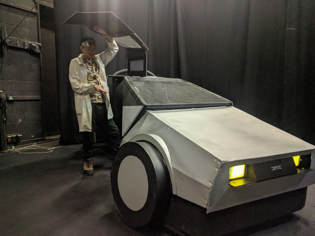 Brisbane Arts Theatre fake prop DeLorean 2