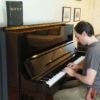 Cyan logo music played on the piano