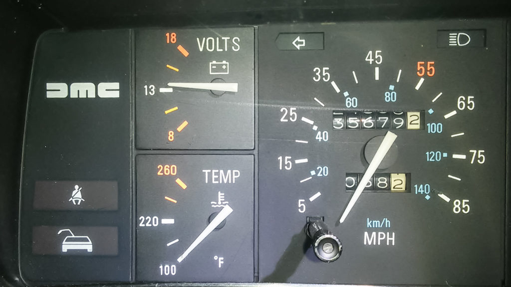 DeLorean Dash Voltage Gauge After