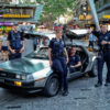 DeLorean in Queen St Mall, Brisbane for Blue World Order