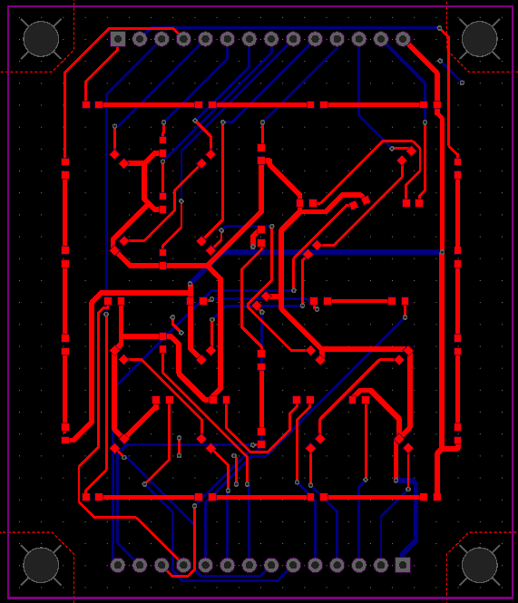 Circuit board layout for D'ni digit display