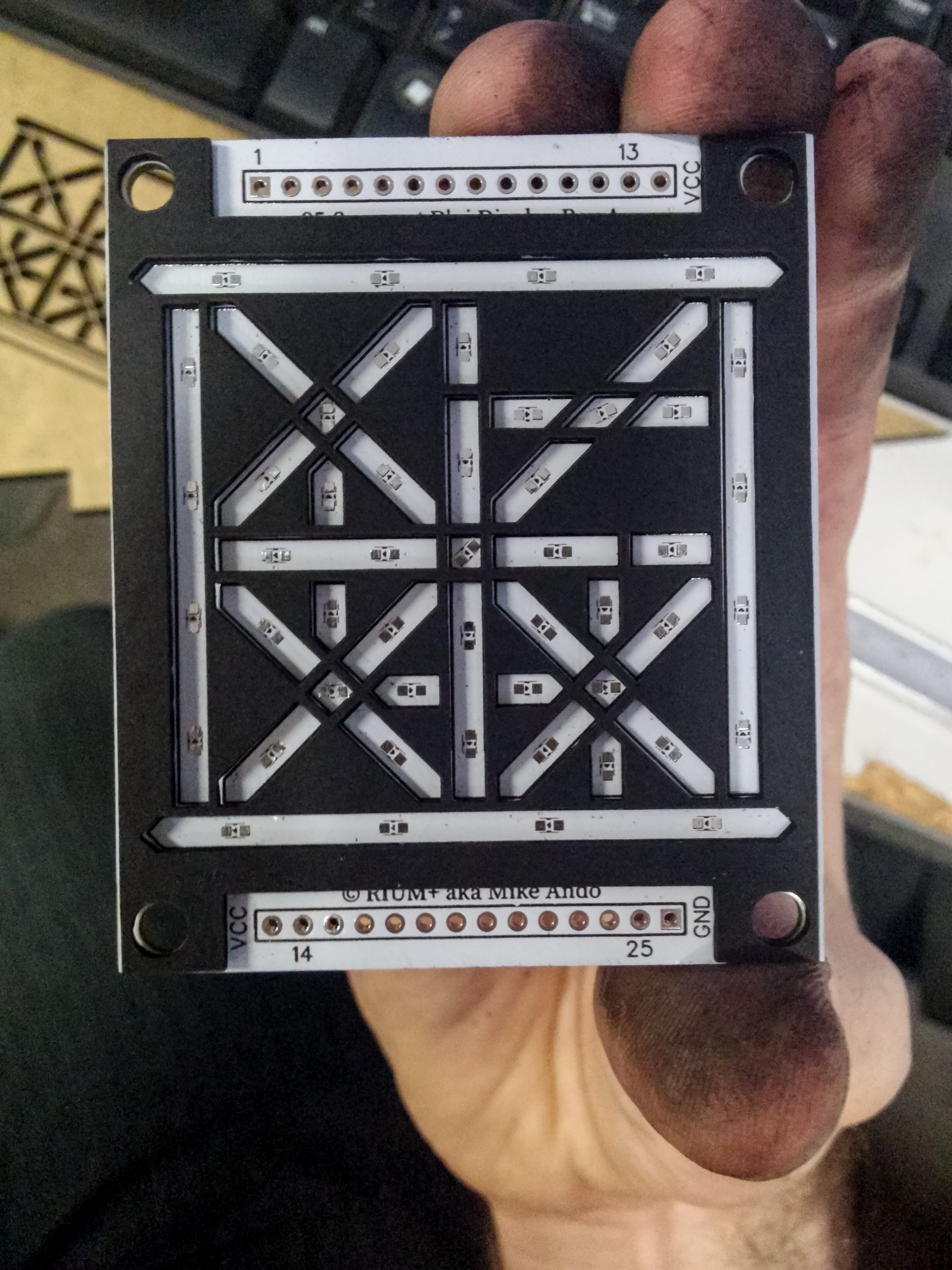 Light sealing gasket over a circuit board