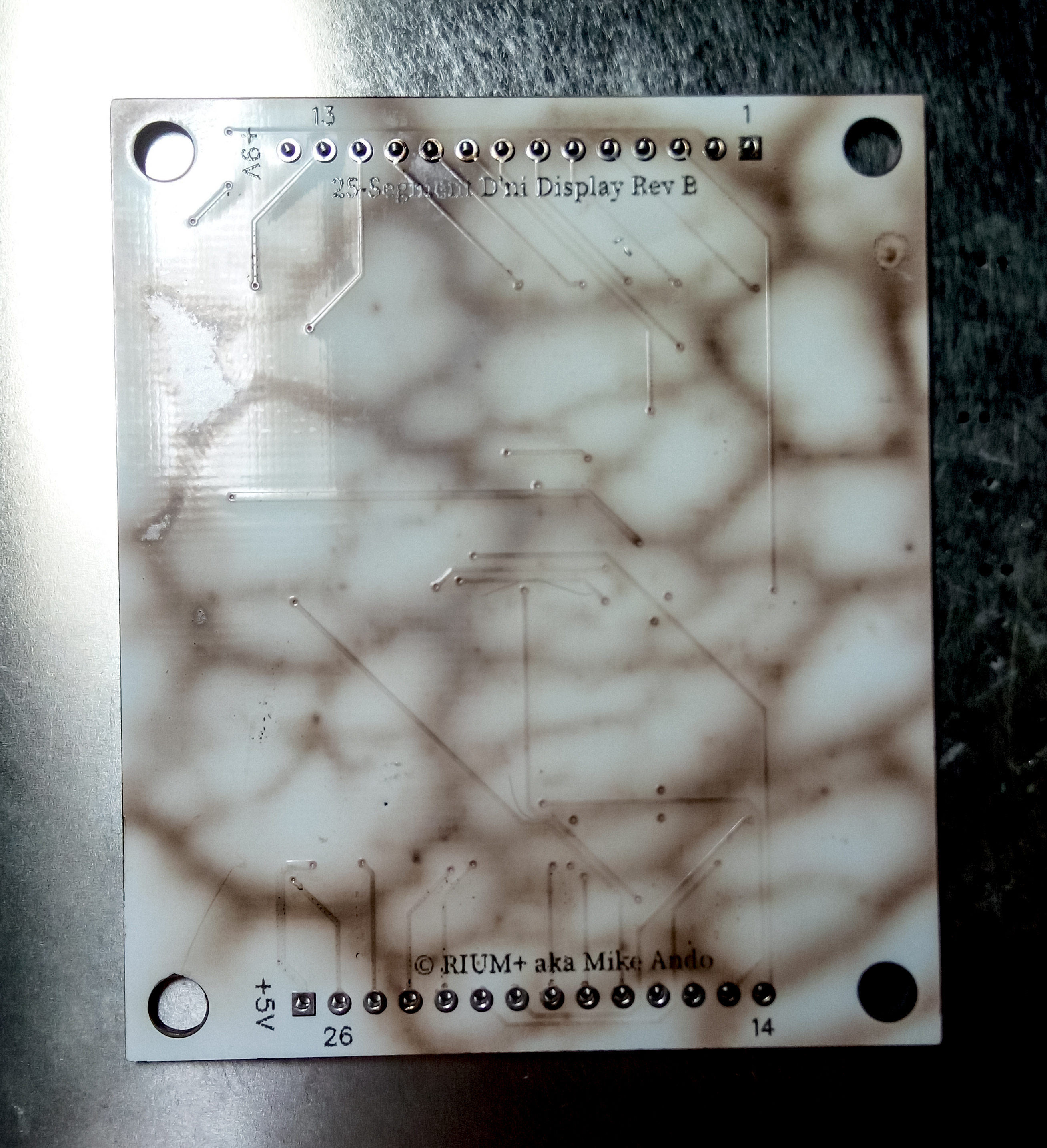 Interesting texture left on a reflow failure circuit board