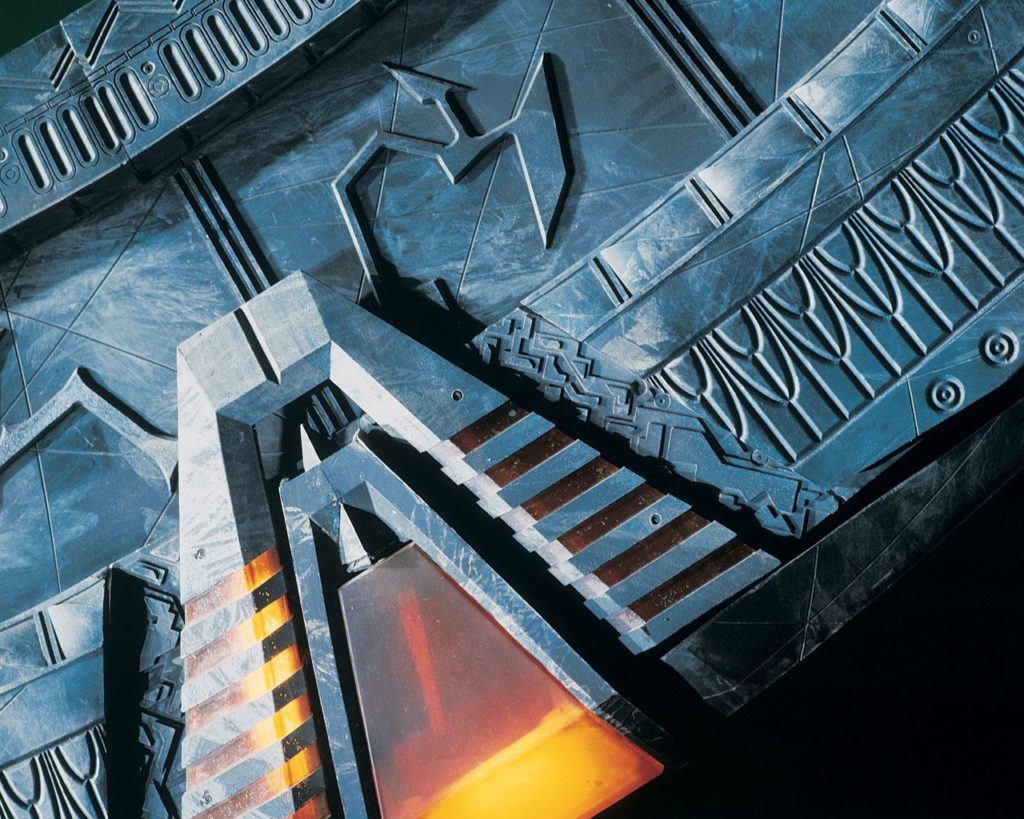 Close-up of the Stargate showing its chevrons