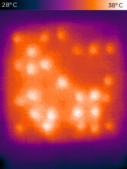 Thermal camera photo of a D'ni digit